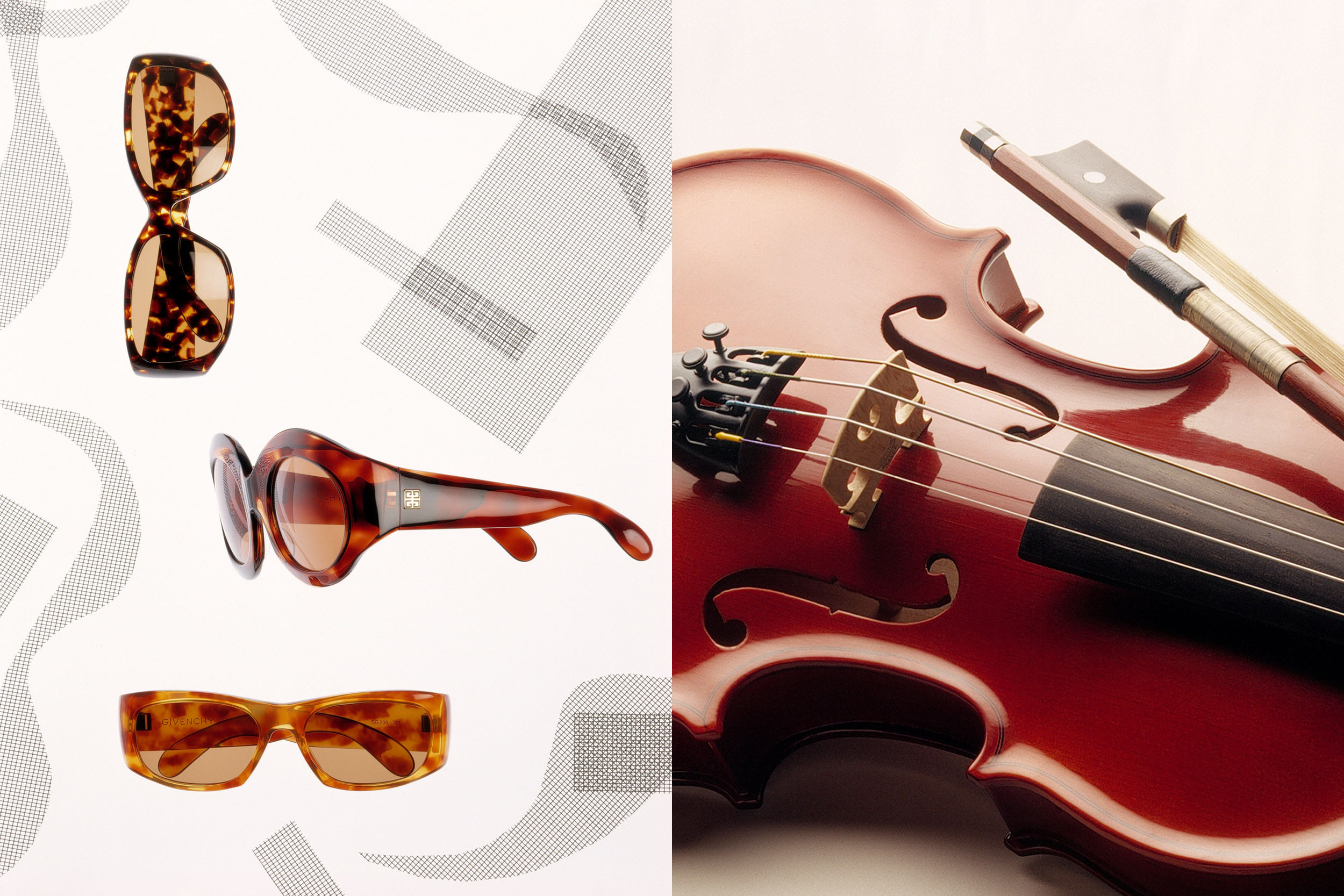 Lunnetes Givenchy Brillen und Violine